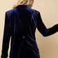 Gabriella Navy Velvet Blazer