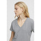 Palmer V Neck T Shirt Grey Melange