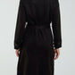 Eva Black Suede Trench Coat