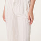 Anna Linen Blend Pinstripe Trousers Stone