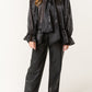 Petra Pearl Pussybow Blouse Black