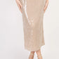 Belle Nude Midaxi Sequin Skirt