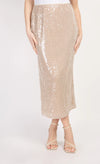Belle Nude Midaxi Sequin Skirt