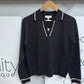 Morla Long Sleeve Polo Jumper Black