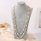 Cream pearlies necklace with gold filigree accents
