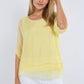 Freya Silk Top Lemon