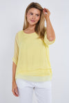 Freya Silk Top Lemon