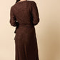 Lysandra Chocolate Animal Textures Gem Wrap Midaxi Dress
