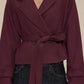 Wren Crop Blazer Jacket Burgundy