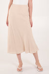 Halle Linen Skirt Beige