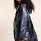 Sadie Long Reversible WaterproofWindproof Jacket Blue Navy