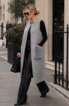 Margot Faux Fur Pocket Cardigan Grey