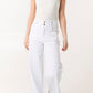 Lotte High Waisted Wide Leg Jeans White