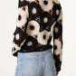 Wendy Crochet & Pearl Top Black and Cream