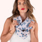 Powder Watercolour Birds Cotton Infinity Scarf