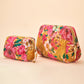 Large Quilted Washbag Impressionist Floral Mustard by Powder