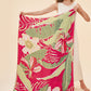 100% Linen Delicate Tropical Scarf Dark Rose