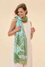 Load image into Gallery viewer, Printed Secret Paradise Scarf Aqua by Powder