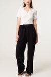 Penny Linen Blend Trousers Black