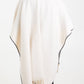 Paula Stitch Hem Tassel Cape Cream