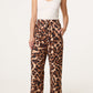 Leopard Print Wide Leg Trousers