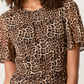 Mandy Leopard Print Dress Brown