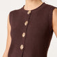 Tina Knitted Vest Top Brown