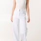 Lotte White High Waisted Denim Jeans