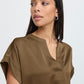 Selita Placket Top Sepia