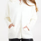 Ellie Hooded Cardigan Faux Fur Trim Hood Ivory
