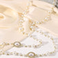Cream pearlies necklace with gold filigree accents