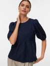 Arlene Top Navy Blue