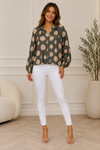 Tina PolkaDot Blouse Khaki