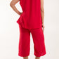 Lorrie Crop Trousers and Top Red