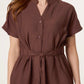 Eden Trousers and Shirt CoOrd Set Brown