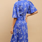 Lissandra Blue Embroidered Midaxi Dress