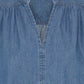 Kashe Denim V Neck Blouse