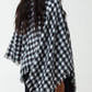 Vicky Check Poncho