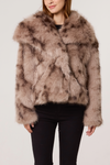 Lana Mocha Short Faux Fur Jacket