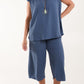 Lorrie Crop Trousers and Top Denim Blue