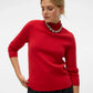 Gold Needle Funnel Neck Jumper Red