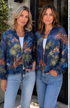 Lightweight Jacket Palm Print Navy