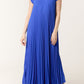 Genna Pleated Midi Dress Royal Blue