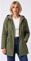 Tessa Reversible Rain Jacket Khaki Green
