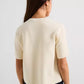 Gold Short Sleeve One Button Cardigan Birch