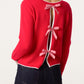 Chloe Gingham Bow Jumper Red