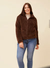Amy Fleece Jacket Chocolate Brown