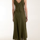 Lisa Linen Maxi Dress Khaki Green