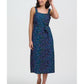 Elena Midi Sundress Navy Petrol Marbles