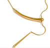 Long Lariet Necklace Gold